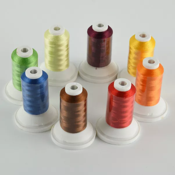 Linha de bordado de rayon viscoso Muti Color 150d2 Linha de bordado de rayon viscoso Muti Color 150d2